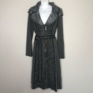 Joseph Ribkoff Dress Coat. Grey and Black